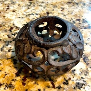 Mid-century metal tea light holder